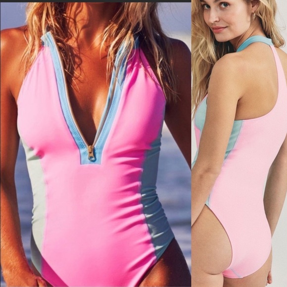 LoveShackFancy X Hurley Max Colorblock One Piece | Sz M - Picture 11 of 16